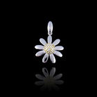 Modern Sunflower Necklace Pendant Plain Silver Plating Gold And Rhodium Charms Plated